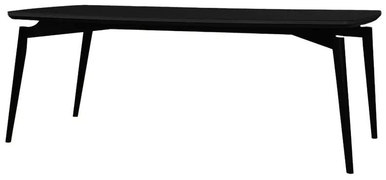 Mesa de Jantar Niféia com Vidro Preto Ebanizado - Wood Prime LC 38860 1.60 x 0.90