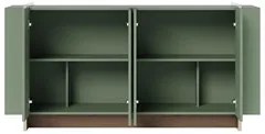 Balcão Aparador Buffet 4 Portas 160cm Barcelona C05 Hortelã/Amêndoa -