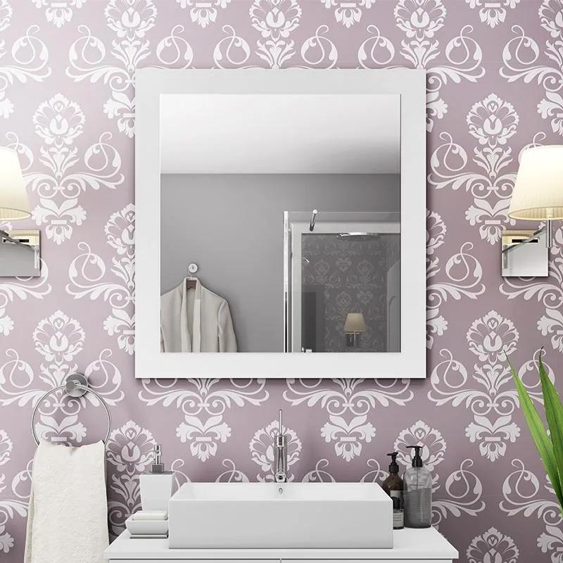 Gabinete De Banheiro Provençal Completo Balcão Cuba Espelho - Branco
