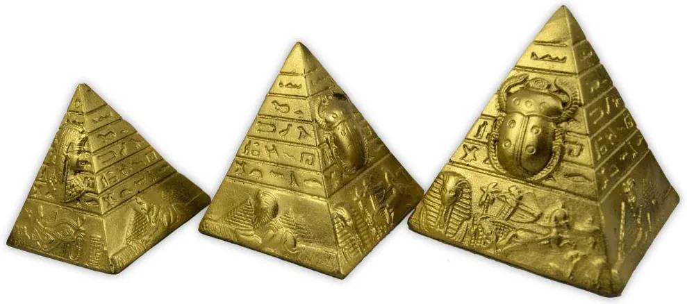 Trio de Pirâmides Egípcias (Dourada)