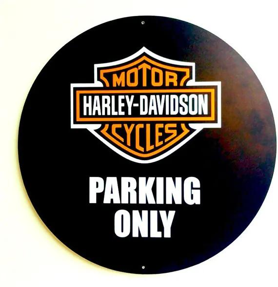 Placa Harley Parking Only Redonda