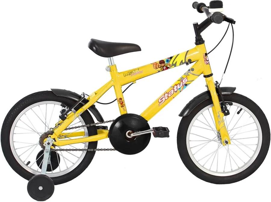 Bicicleta Infantil Status Bike Max Force Aro 16 - Amarela