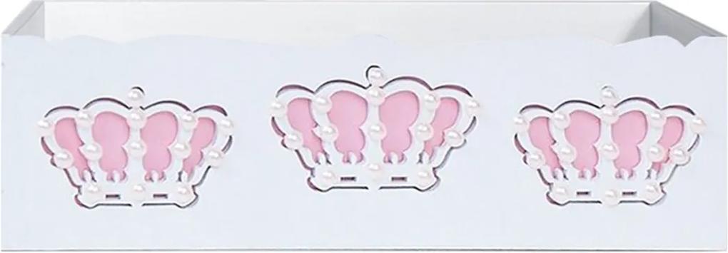 Cesta Belly Coroa   - Rosa - Príncipes e Princesas Padroeira Baby