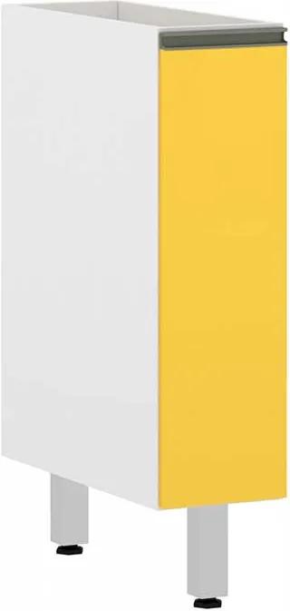 Balcão Pérola 1 Porta 20cm Branco Amarelo Laca