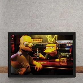 Quadro Decorativo Homer Moe Simpsons 3D 25x35