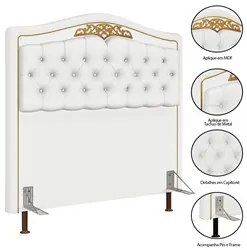 Cabeceira Cama Box Casal Queen 160cm Com Calçadeira Baú Imperial J02 S