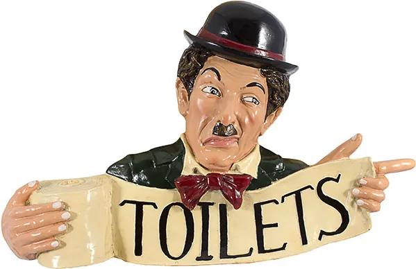 Placa Chaplin em Resina Toilets