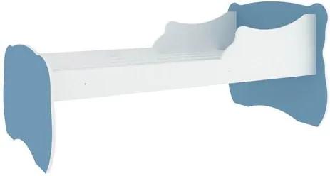 Mini Cama Baby com Proteção Lateral Hecol - Branco/Azul
