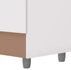 Guarda Roupa Solteiro 103cm Com 4 Portas Ideal Flex Branco - Vila Rica