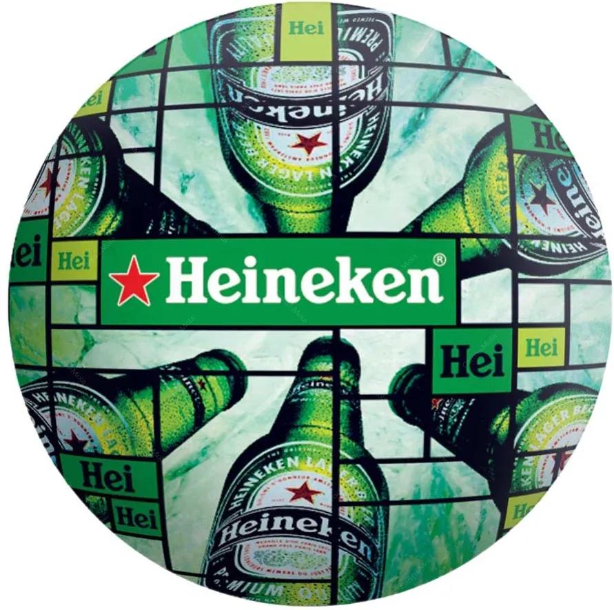 Disco de Metal Garrafas de Cerveja Heineken Verde em Metal