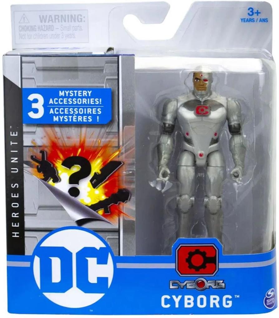 Mini Figura DC Comics Cyborg Acessórios Surpresa - Sunny