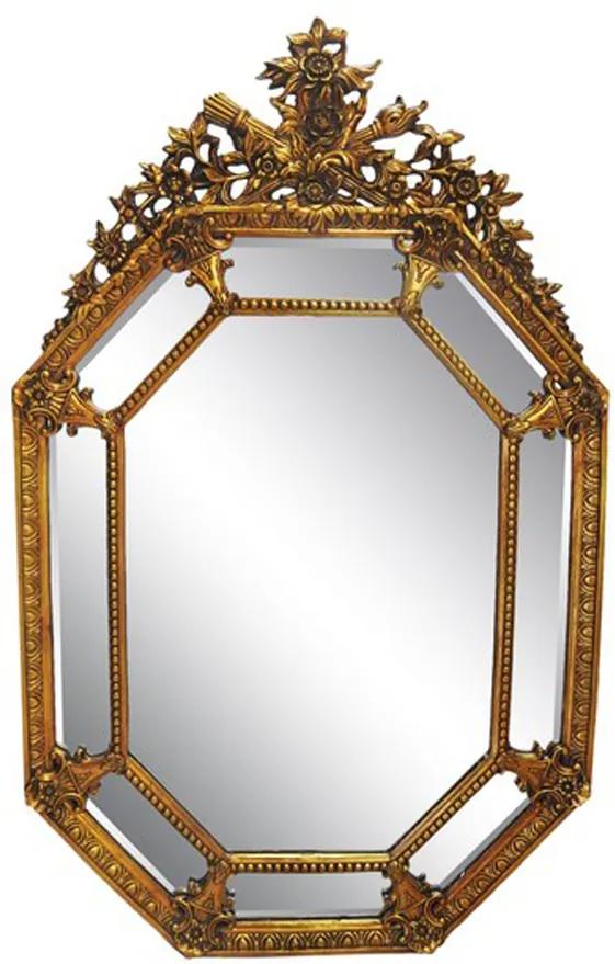 Espelho Moldura Dourado Clássica Estilo Francês Luis XV