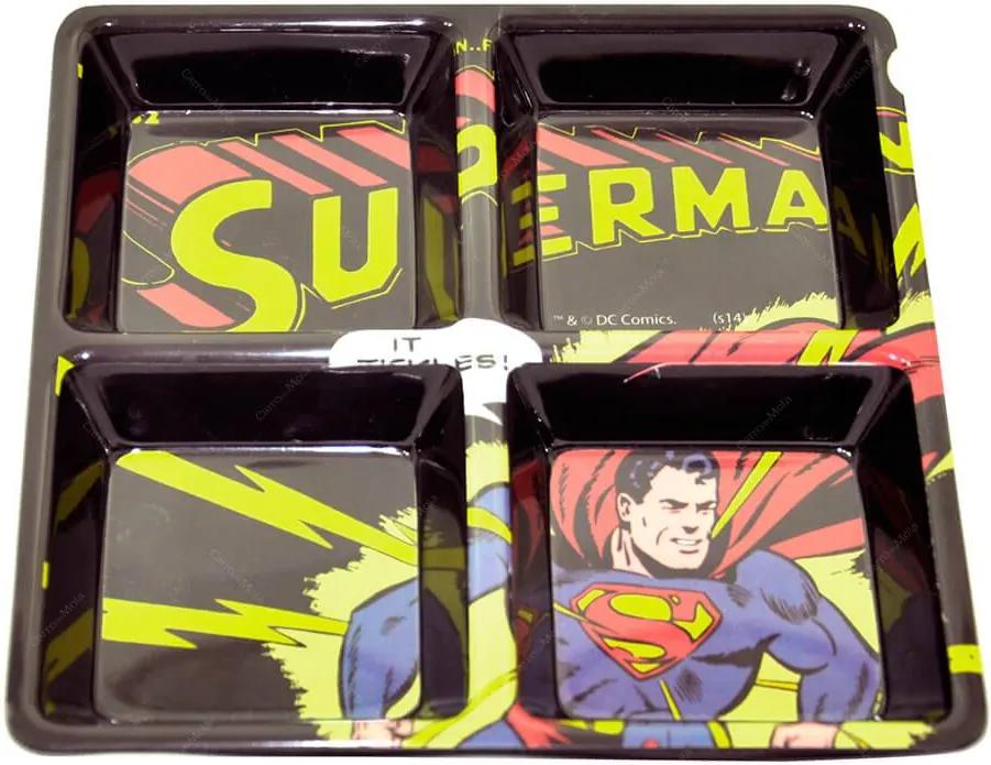 Petisqueira Quadrada DC Comics Superman com Raios em Melamine - Urban