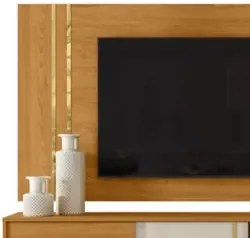 Estante Painel Para TV 60 Pol 160cm Orla Z10 Off/Cinamomo - Mpozenato