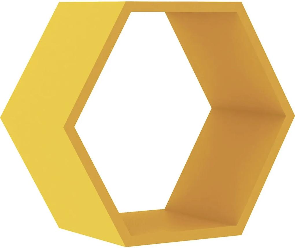 Nicho Hexagonal 400x346x180 Mm Amarelo Movelbento