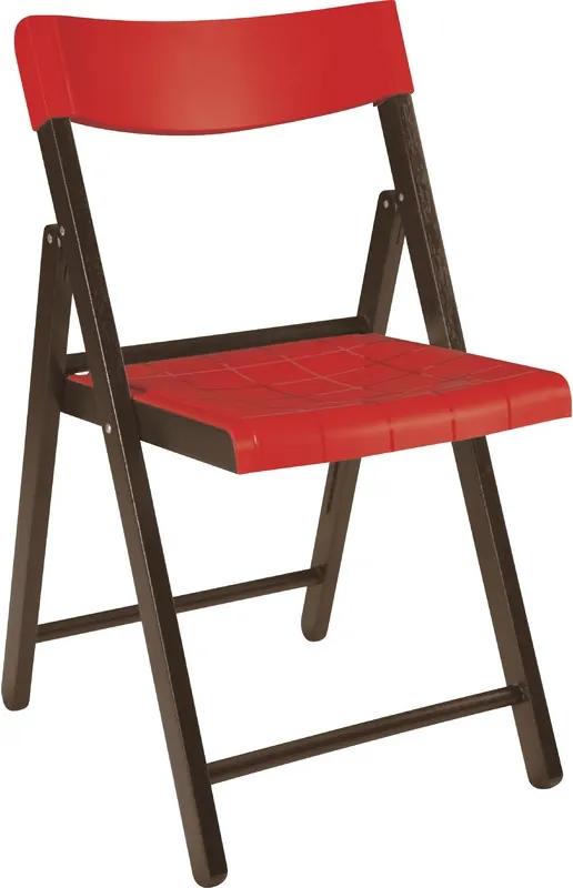 Cadeira Potenza de Madeira Tauarí Tabaco/Vermelho - Tramontina