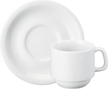 Xicara Chá c/ Pires Porcelana Schmidt - Dec. Cilindrica
