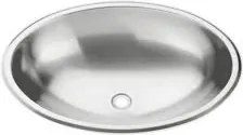 Lavabo Oval de sobrepor Tramontina em Aço Inox com Acabamento Acetinado 40x27 cm Tramontina 94115107