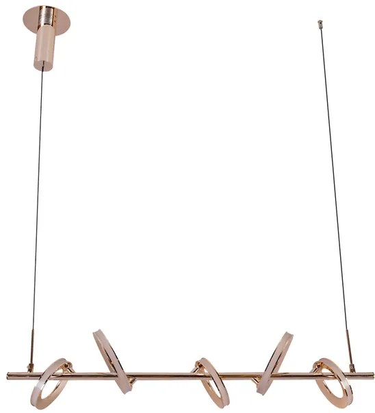 Pendente Led Metal Aluminio Dourado 26w 3000k Balance