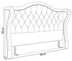 Cabeceira Cama Box Casal 140cm Antibes P02 Boucle Cru - Mpozenato