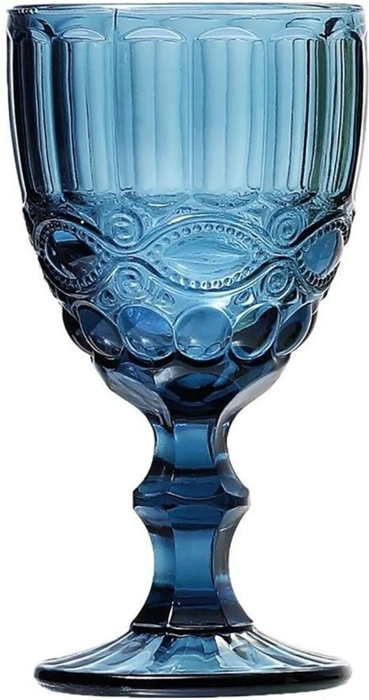 Taças de Água de Vidro Azul 6 Peças