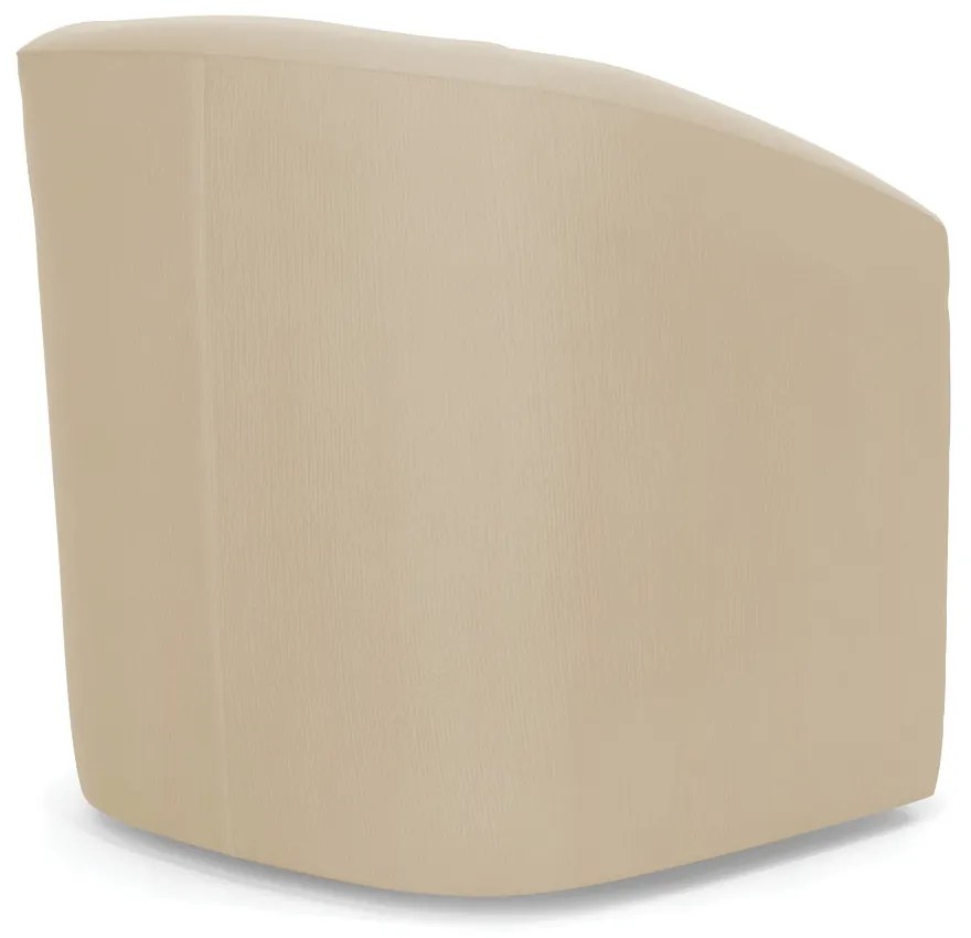 Poltrona Decorativa Base Giratória Stella Max Suede D03 - D'Rossi - Bege