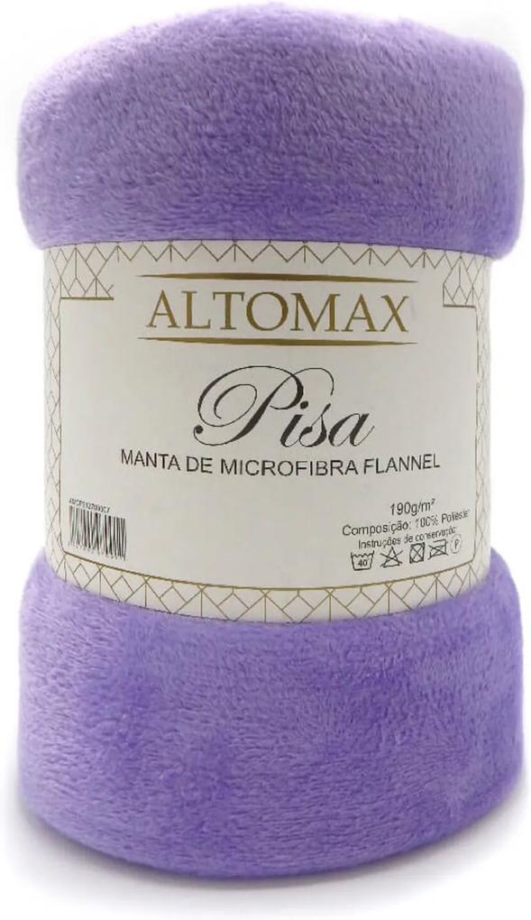 Manta Microfibra Flannel Casal Pisa 1,80x2,20 - Altomax - Lilás