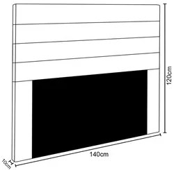 Cabeceira Cama Box Casal 140cm Rubi W01 Linho Cinza Escuro - Mpozenato