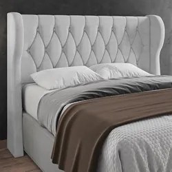 Cabeceira Casal Queen Cama Box 160cm Malva I02 Bouclê Cinza - Mpozenat