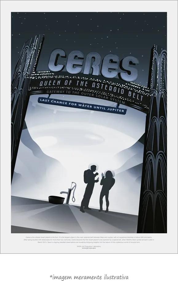 Poster Ceres - Cartaz De Turismo Visão Do Futuro Da Nasa Do Espaço (20x30cm, Apenas Impressão)