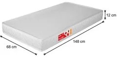 Mini Cama Infantil Doce Sonho com Colchão D20 Branco/Rosa - Qmovi