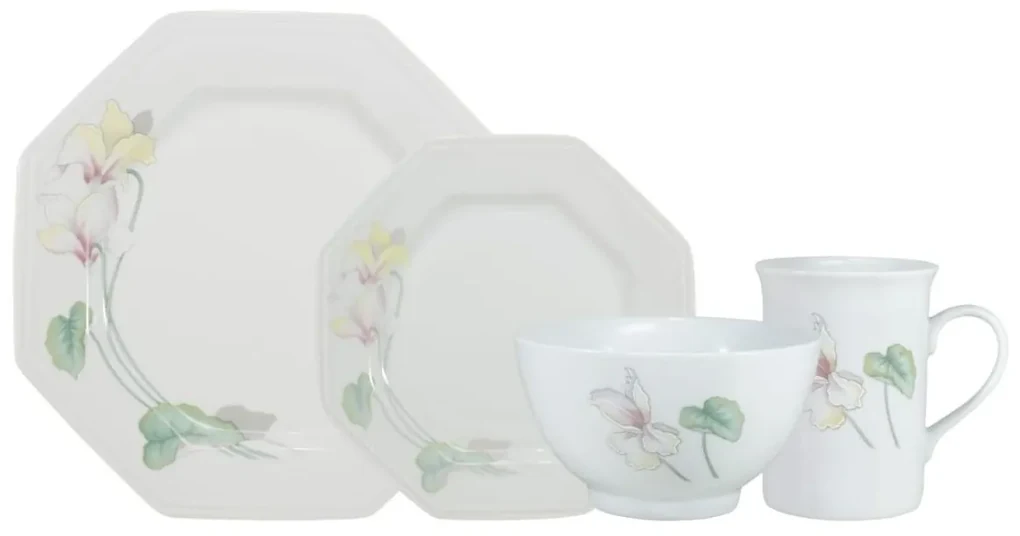 Aparelho de Chá e Café Porcelana Schmidt 53 peças - Dec. Noiva 2248 -  SCHMIDT