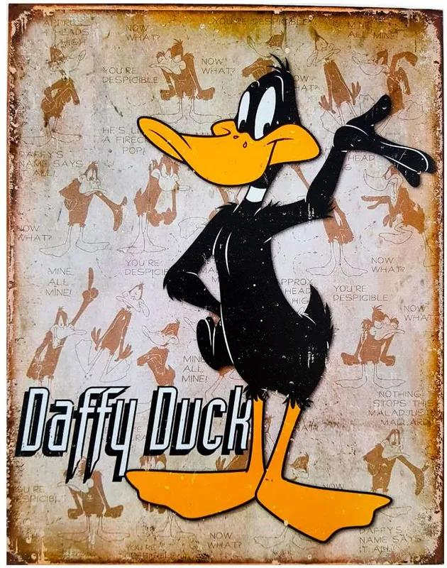Placa De Metal Daffy Duck - Looney Tunes
