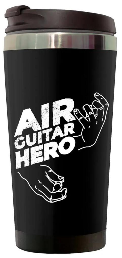 Copo Térmico 500ml Preto Air Guitar Hero Rock