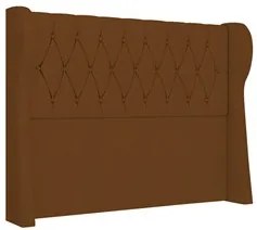 Cabeceira Casal King Cama Box 195cm Malva I02 Veludo Terracota - Mpoze