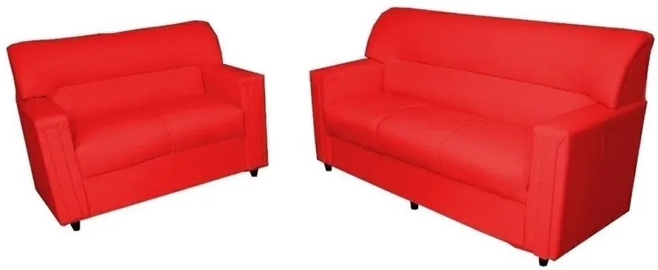 Conjunto Sofás Talismã 2 E 3 Lugares Orthovida (Marrom, Liso)