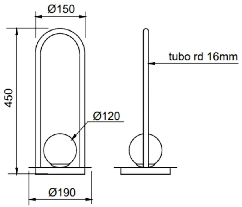 Abajur Graça 19X41X19Cm 01Xg9 Globo 12Cm - Usina 90045/1 (BT - Branco Texturizado, Branco (Fosco))