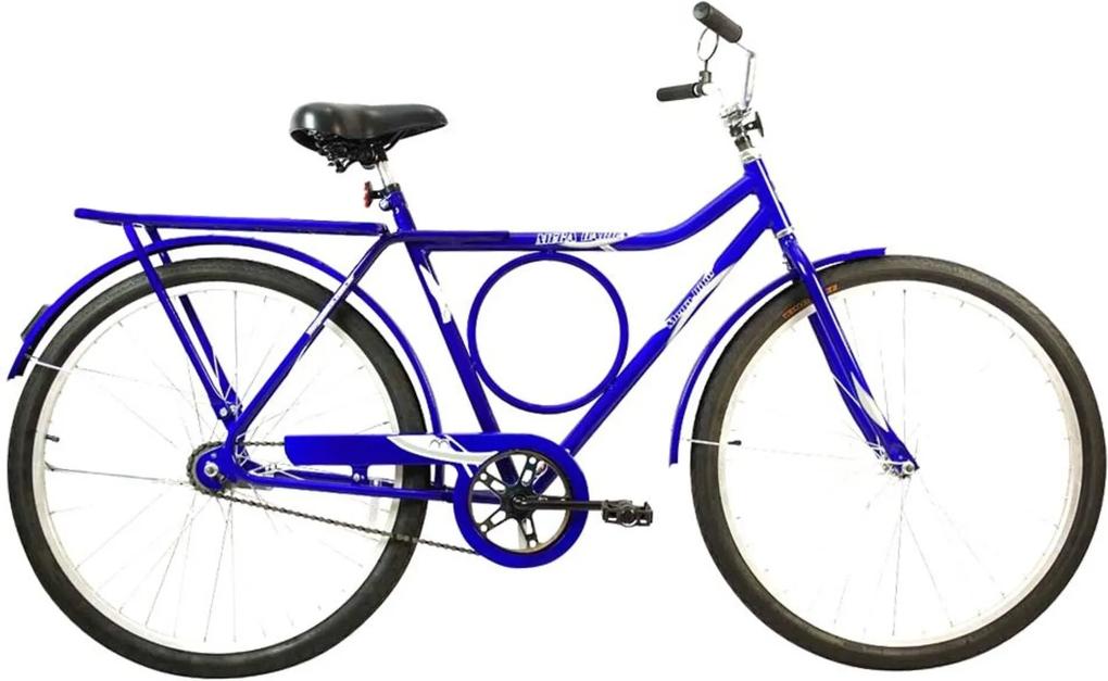 Bicicleta Aro 26 Freio Contra Pedal Quadro Aço Mega Barra Azul - Mega Bike