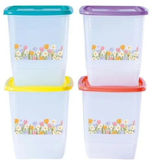 Kit Potes Altos 1 L Tulipa 4 Peças
