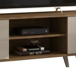 Rack Bancada de TV 50 Pol 136cm Espain Z10 Fendi/Naturale - Mpozenato