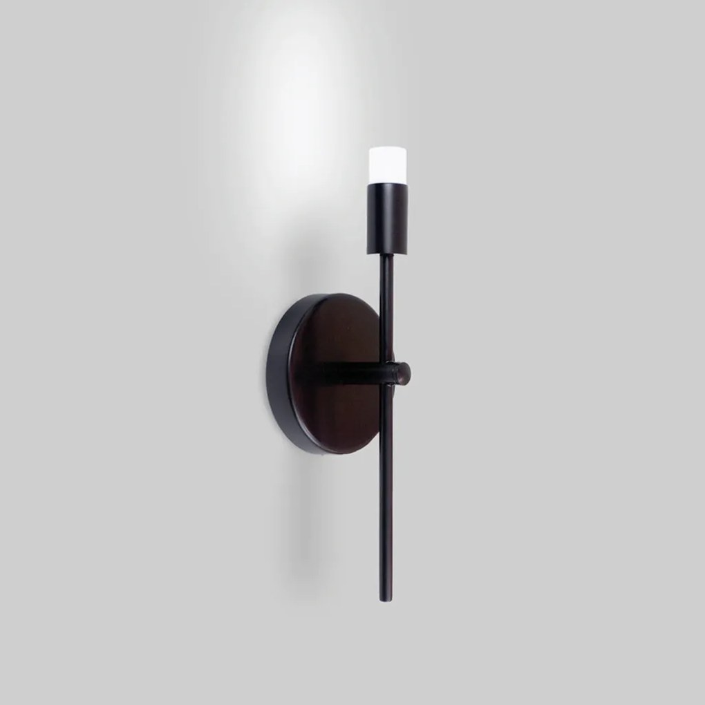 Arandela Cross Simples 37,7X11X7,3Cm Led 5W - Usina 19743/1 (OX-P - Onix Brilho Polido, 4000k, 220v)