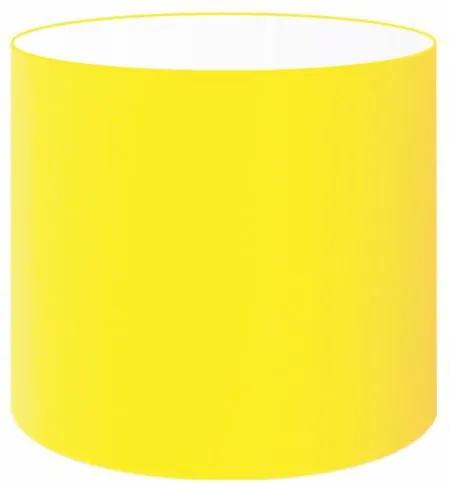 Cúpula em Tecido Cilindrica Abajur Luminária Cp-4046 18x18cm Amarelo
