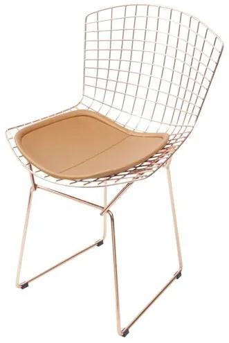 Cadeira Bertoia 1125 em Aco cor Cobre com Almofada Cobre - 46651 Sun House