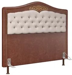 Cabeceira Cama Box Casal 140cm com Tachas Imperial J02 Facto Marrom/Be