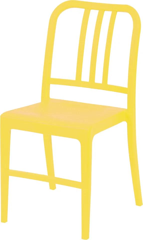 Cadeira Polipropileno Navy - Amarela