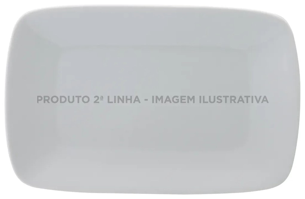 Prato Retangular 23 Cm Porcelana Schmidt 2° Linha - Mod. Usa