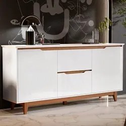 Buffet Aparador para Sala de Jantar 163cm Flow Branco - EJ Móveis