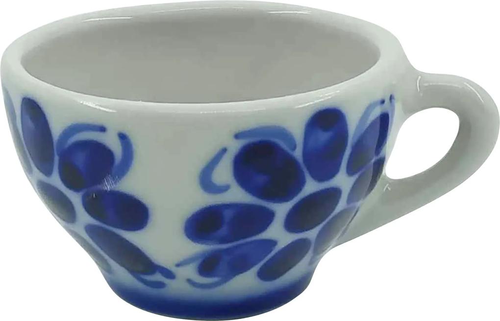Xícara de Chá em Porcelana Azul Colonial 120 ml