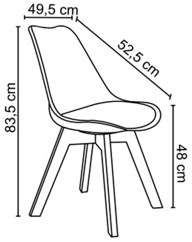 Kit 4 Cadeiras Decorativas Sala e Escritório SelfCare (PP) Cinza G56 - Gran Belo