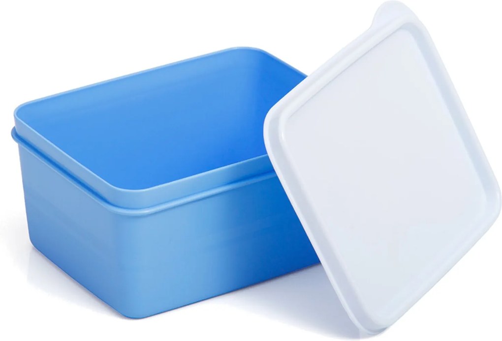Pote Dup Hermético Essencial Quadrado Azul Prático Armazenar Conservar Alimentos Segurança Moderno 500ml